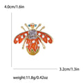 Alloy Enamel Rhinestone Bee Brooch Pin For Suit And Coat Decoration view 6