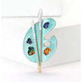 Alloy Enamel Paintbrush Palette Brooch For Artist Suit Lapel Decor view 2