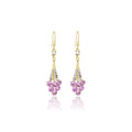 Elegant Vintage Luxury Alloy Rhinestone Crystal Geometric Round Cluster Long Tassel Hook Dangle Earrings view 5
