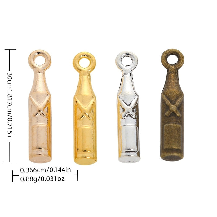 Zinc Alloy Wine Bottle Charm Pendant No.491350 for DIY Necklace Bracelet Jewelry Making