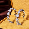 European American Minimalist Diamond Shape Earrings, Luxury Korean Dongdaemun Ear Cuff For Women view 2