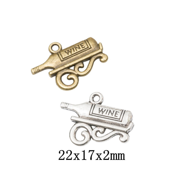Zinc Alloy Wine Rack Charm Pendant for DIY Necklace Bracelet Jewelry Making