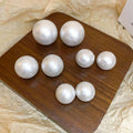 French Vintage Geometric Faux Pearl Stud Earrings For Women Light Luxury Court Style view 3