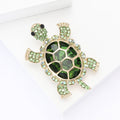 Alloy Rhinestone Glass Turtle Brooch Pin For Unisex Apparel view 3