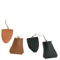 Women's Faux Leather Black Key Pouch Sunglasses Clip Sweater Necklace With Unique Geometric Design view 5