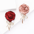 Alloy Fabric Rose Brooch Pin For Womens Suits And Coats view 1