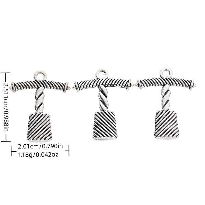 Antique Silver Zinc Alloy Bottle Opener Charm Pendant No.042986 for DIY Necklace Bracelet Jewelry Making