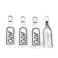 Antique Silver Zinc Alloy Gin Bottle Charm Pendant for DIY Necklace Bracelet Jewelry Making view 2