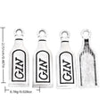 Antique Silver Zinc Alloy Gin Bottle Charm Pendant for DIY Necklace Bracelet Jewelry Making view 1