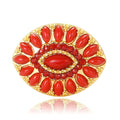 Alloy Rhinestone Teardrop Brooch Pin For Elegant Womens Apparel view 5