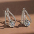 French Style Zircon Earrings For Women Light Luxury Fashion Cross Border Elegant Jewelry view 5