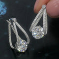 French Style Zircon Earrings For Women Light Luxury Fashion Cross Border Elegant Jewelry view 2