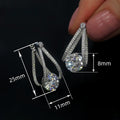 French Style Zircon Earrings For Women Light Luxury Fashion Cross Border Elegant Jewelry view 4