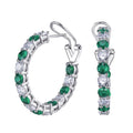 Fashion Exaggerated Ear Cuff Earrings, Light Luxury Colorful Row Rhinestone Ear Jewelry view 5