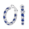Fashion Exaggerated Ear Cuff Earrings, Light Luxury Colorful Row Rhinestone Ear Jewelry view 6