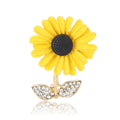 Alloy Enamel Daisy Brooch Pin For Women's Suits And Cardigans view 5