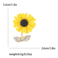 Alloy Enamel Daisy Brooch Pin For Women's Suits And Cardigans view 4