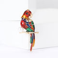 Alloy Enamel Parrot Brooch Pin For Suits And Coats view 2