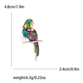 Alloy Enamel Parrot Brooch Pin For Suits And Coats view 6