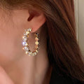 Korean Dongdaemun Vintage Hoop Earrings, European American Luxury Geometric Ear Cuff Earrings view 2