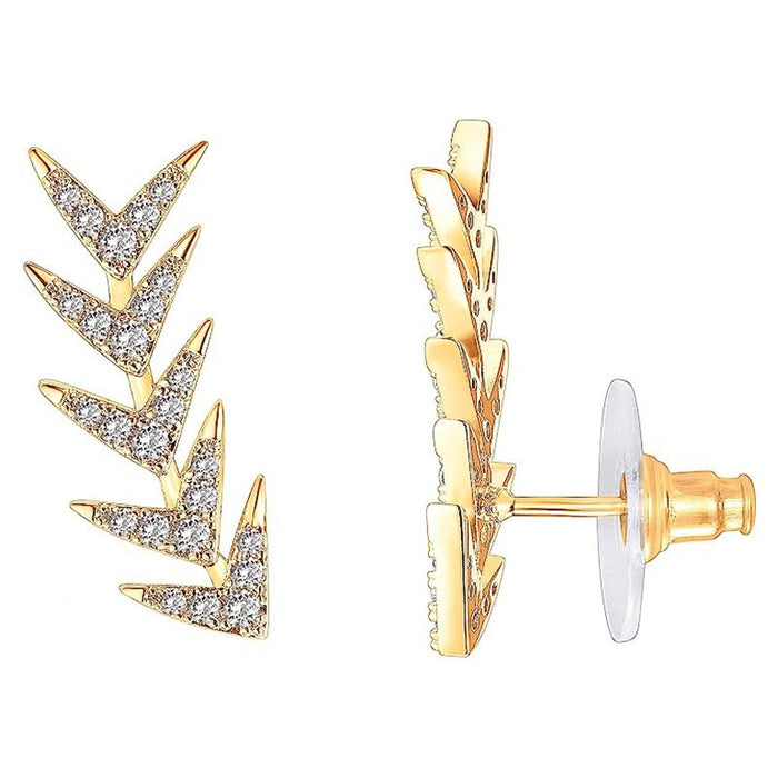 European American Zircon Long Earrings, Christmas Boomerang Dart Shape Light Luxury Jewelry