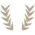 European American Zircon Long Earrings, Christmas Boomerang Dart Shape Light Luxury Jewelry view 2