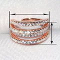 Micro Pave Multi Layer Zircon Double Hoop Earrings For Women, Korean Fashion Daily Clip Earrings view 4