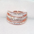 Micro Pave Multi Layer Zircon Double Hoop Earrings For Women, Korean Fashion Daily Clip Earrings view 5