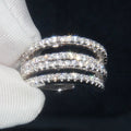 Micro Pave Multi Layer Zircon Double Hoop Earrings For Women, Korean Fashion Daily Clip Earrings view 2