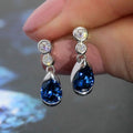 Vintage French Palace Luxury Earrings Geometric Teardrop Dangle Earrings For Women view 1