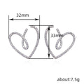 New Trendy Heart Ribbon Stud Earrings, Hollow Heart Shape Valentine's Day Gift Earrings For Women view 4