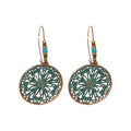 Bohemian Alloy Hollow Flower Starfish Drop Earrings, Natural Ethnic Style Statement Jewelry view 5