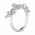 Light Luxury Micro Pave Dragonfly Butterfly Ring, Sparkling Floral Index Finger Jewelry view 3