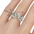 Light Luxury Micro Pave Dragonfly Butterfly Ring, Sparkling Floral Index Finger Jewelry view 4
