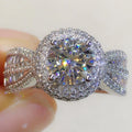 Luxury Classic Bridal Wedding Ring, Bold Elegant Statement Index Finger Ring For Women view 1