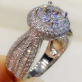 Luxury Classic Bridal Wedding Ring, Bold Elegant Statement Index Finger Ring For Women view 2