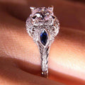Vintage Palace Style Royal Noble Statement Ring, Elegant Geometric Index Finger Jewelry For Women view 1