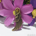 Alloy Feather Wing Charm Pendant 24x10mm