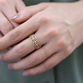 Vintage Geometric Pattern Ring French Palace Hollow Crown Flower Women's Finger Jewelry view 3