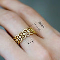Vintage Geometric Pattern Ring French Palace Hollow Crown Flower Women's Finger Jewelry view 4