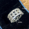 Luxury Half Circle Floral Leaf Index Finger Ring, Hollow Design Statement Band Jewelry view 4