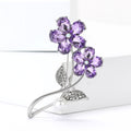 Alloy Rhinestone Clover Flower Brooch Pin For Women's Clothing Decoration view 2