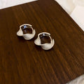 Twisted Copper Ear Cuff Earrings Minimalist Geometric Line Design Chic Cool Style view 4