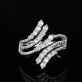 Fashion Multi Layer Geometric Swing Arm Ring Light Luxury Statement Finger Jewelry view 3