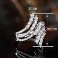 Fashion Multi Layer Geometric Swing Arm Ring Light Luxury Statement Finger Jewelry view 4