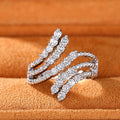 Fashion Multi Layer Geometric Swing Arm Ring Light Luxury Statement Finger Jewelry view 2
