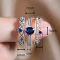 Three Piece Crown Royal Ring Set For Women Elegant French Palace Style Stackable Rings view 4