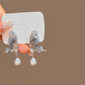 2025 Korean Pearl Geometric Flower Tassel Bow Stud Earrings For Women Elegant Fashion Jewelry view 4