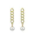 2025 Korean Pearl Geometric Flower Tassel Bow Stud Earrings For Women Elegant Fashion Jewelry view 5