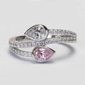 Water Drop Swing Arm Ring For Women European American Korean Style Multilayer Finger Jewelry view 2